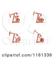 3d Oil Pumps In Different Positions
