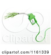 Clipart Of A 3d Green Biofuel Gas Nozzle With Grass Royalty Free CGI Illustration
