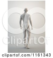 Poster, Art Print Of Rear View Of A 3d Male Sculpture