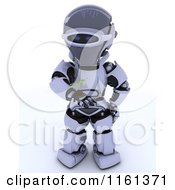 Poster, Art Print Of 3d Robot Holding A Seedling Plant And Soil