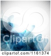 Poster, Art Print Of Abstrat Blue Background With Rays Flares And Bright Light