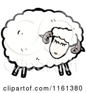 Cartoon Of A Sheep Royalty Free Vector Illustration by lineartestpilot