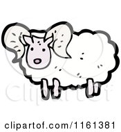 Cartoon Of A Sheep Royalty Free Vector Illustration