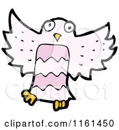 Cartoon Of A Pink Owl Royalty Free Vector Illustration