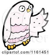 Cartoon Of A Pink Owl Royalty Free Vector Illustration