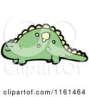 Cartoon Of A Green Dinosaur Royalty Free Vector Illustration