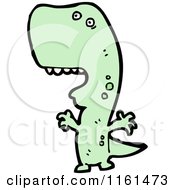 Cartoon Of A Green Tyrannosaurus Rex Royalty Free Vector Illustration