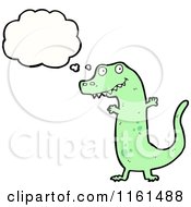Poster, Art Print Of Thinking Green Tyrannosaurus Rex