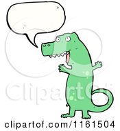 Poster, Art Print Of Talking Green Tyrannosaurus Rex