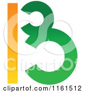 Clipart Of An Abstract Letter B Royalty Free Vector Illustration
