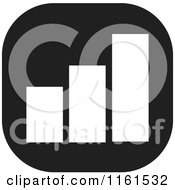 Clipart Of A Black And White Bar Graph Icon Royalty Free Vector Illustration