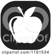 Poster, Art Print Of Black And White Apple Icon