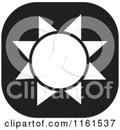 Clipart Of A Black And White Sun Icon Royalty Free Vector Illustration