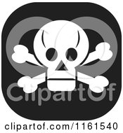 Poster, Art Print Of Black And White Skull And Crossbones Icon