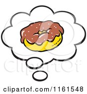 Poster, Art Print Of Chocolate Donut In A Thought Balloon