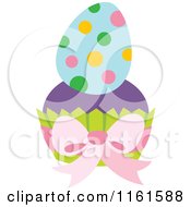 Poster, Art Print Of Polka Dot Easter Egg On A Cupcake