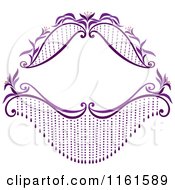 Poster, Art Print Of Decorative Purple Frame With Flowers