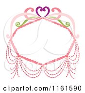 Poster, Art Print Of Decorative Pink Frame With A Heart