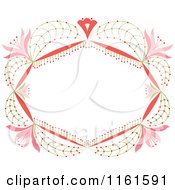 Clipart Of A Decorative Floral Frame Royalty Free Vector Illustration by Cherie Reve