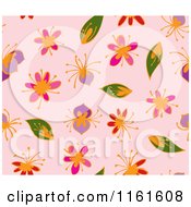 Poster, Art Print Of Seamless Spring Flower Background Pattern On Pink