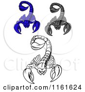 Clipart Of Demonic Scorpions Royalty Free Vector Illustration