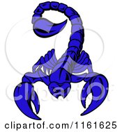 Clipart Of A Demonic Blue Scorpion With Red Eyes Royalty Free Vector Illustration by Vector Tradition SM