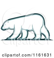 Poster, Art Print Of Walking Polar Bear In Profile