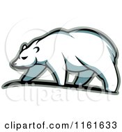 Poster, Art Print Of Walking Polar Bear In Profile 2