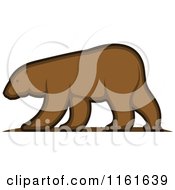 Poster, Art Print Of Walking Bear In Profile