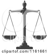 Clipart Of Dark Gray Scales Of Justice 2 Royalty Free Vector Illustration