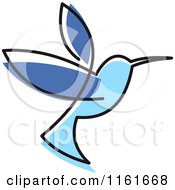Poster, Art Print Of Simple Blue Hummingbird