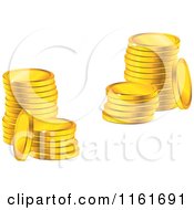 Poster, Art Print Of Stacks Of Sparkly Golden Coins