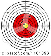 Poster, Art Print Of Shooting Range Target With Bullet Holes