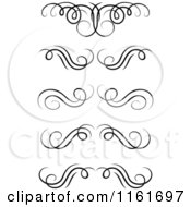 Black And White Swirl Monogram Design Elements
