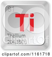 Poster, Art Print Of 3d Red And Silver Thallium Chemical Element Keyboard Button