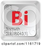 Poster, Art Print Of 3d Red And Silver Bismuth Chemical Element Keyboard Button