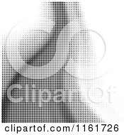 Clipart Of A Black And White Wave Background Made Of Dots Royalty Free Vector Illustration