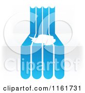 Clipart Of An Antarctica Flag Over 3d Steps Royalty Free Vector Illustration