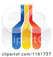 Poster, Art Print Of Romanian Flag Over 3d Steps