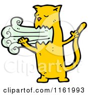 Cartoon Of A Barfing Ginger Cat Royalty Free Vector Illustration
