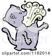 Cartoon Of A Barfing Cat Royalty Free Vector Illustration by lineartestpilot
