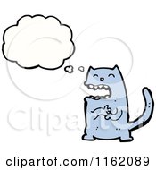 Cartoon Of A Thinking Cat Royalty Free Vector Illustration