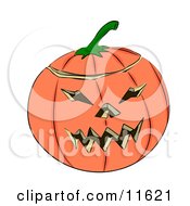 Poster, Art Print Of Carved Halloween Jack O Lantern Pumpkin