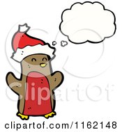 Poster, Art Print Of Thinking Christmas Robin