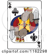 Dog King Club Playing Card