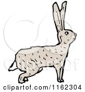 Cartoon Of A Rabbit Royalty Free Vector Illustration by lineartestpilot