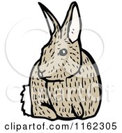 Cartoon Of A Rabbit Royalty Free Vector Illustration by lineartestpilot