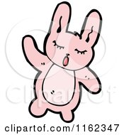 Cartoon Of A Pink Rabbit Royalty Free Vector Illustration
