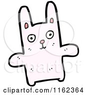 Cartoon Of A Pink Rabbit Royalty Free Vector Illustration