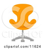 Orange Chair Clipart Illustration
